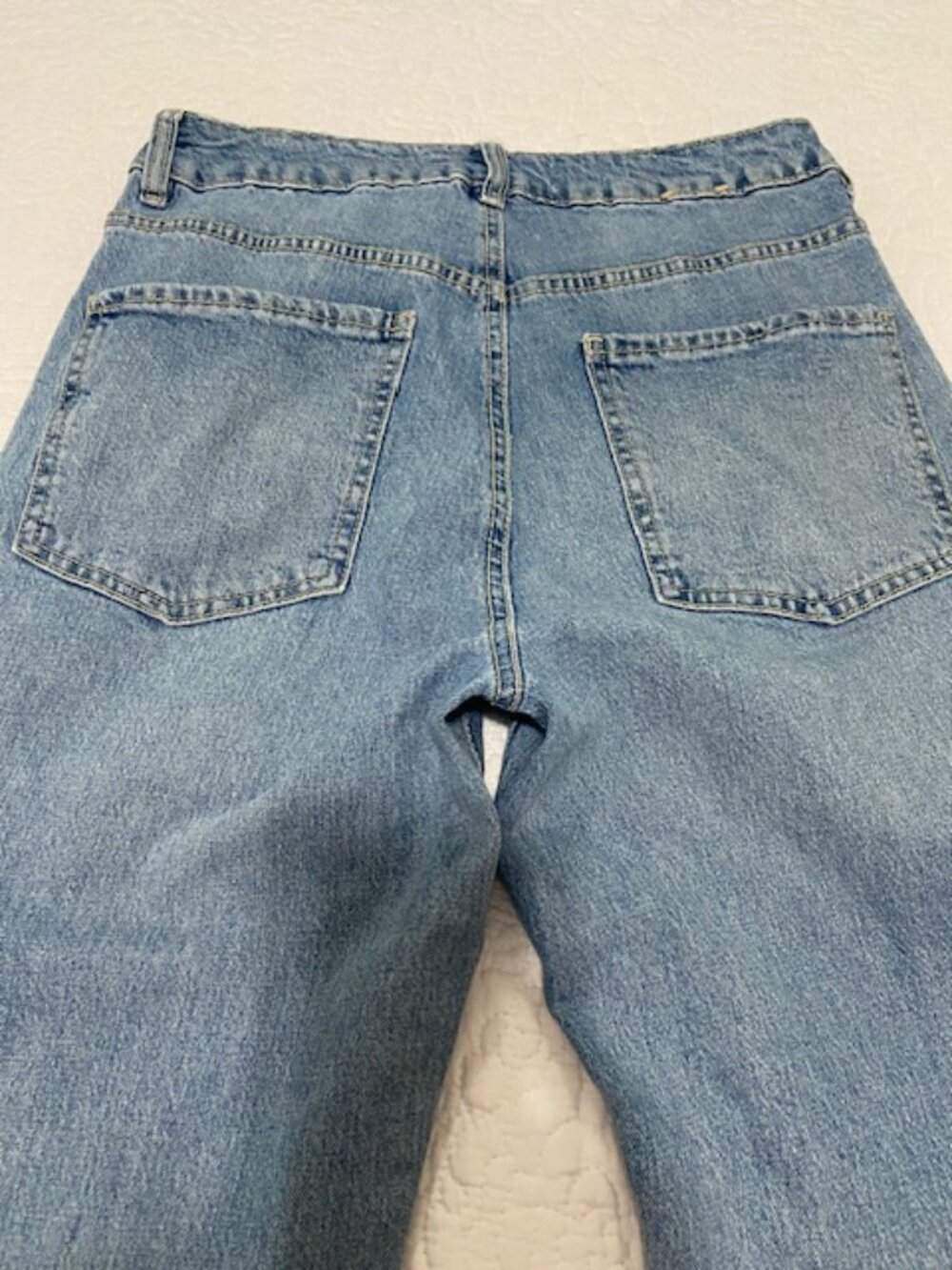 Garage Womens Jeans Distressed Blue Denim High Rise Straight Ankle F499 Size 07 - Picture 7 of 12